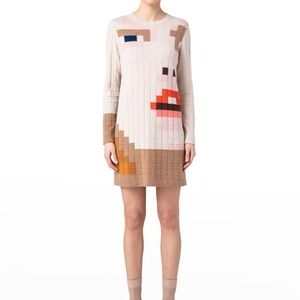 Akris Geometric Patterned Mini Knit Dress